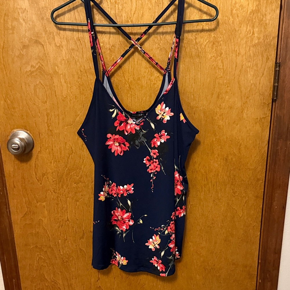 Papermoon Navy Floral Crossback Camisole